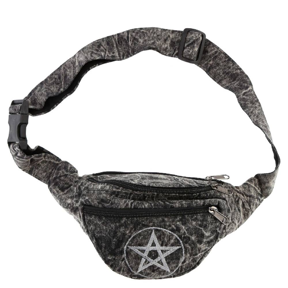 Kunst Und Magie Kunst Und Magie Bauchtasche Bunte Boho Goa Crossbody Schulter Gürteltasche Hüfttasche Stonewashed Pentagramm Unisex