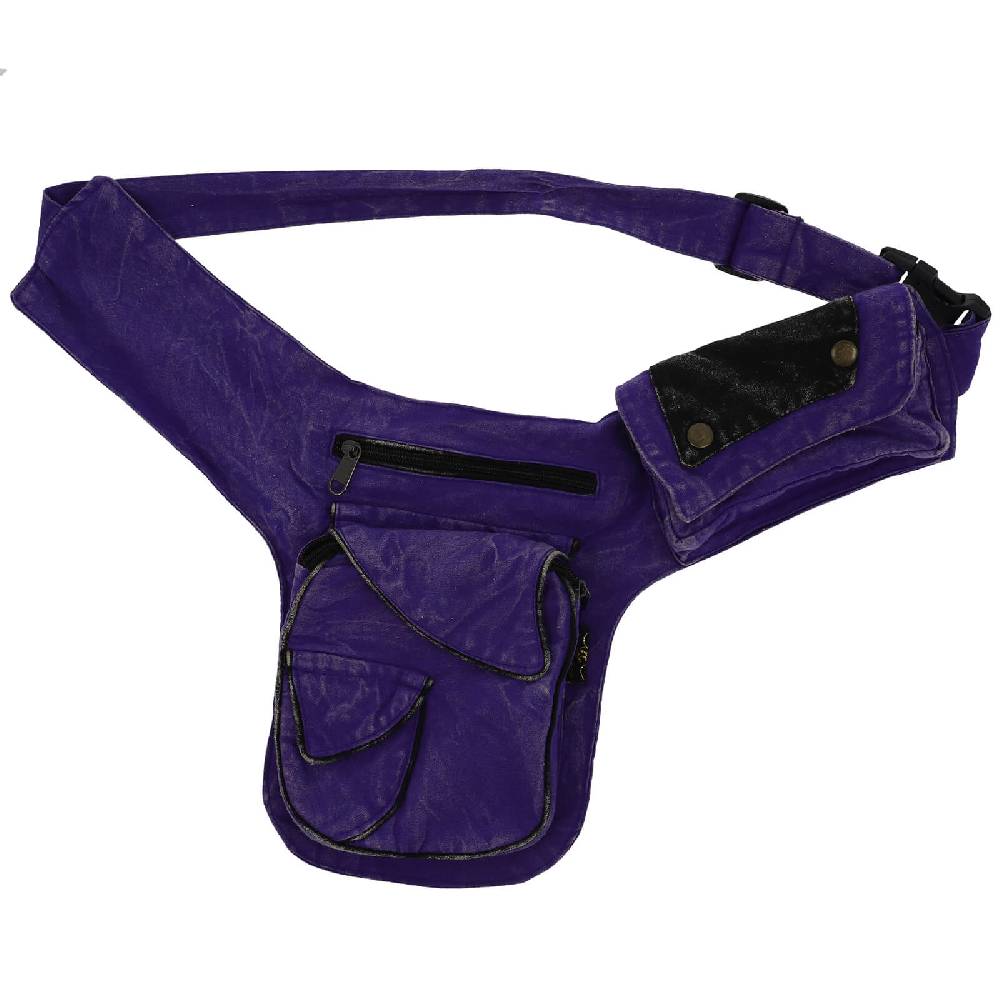 Kunst Und Magie Kunst Und Magie Bauchtasche Sidebag Stonewashed Gürteltasche Festivaltasche Hippie Goa