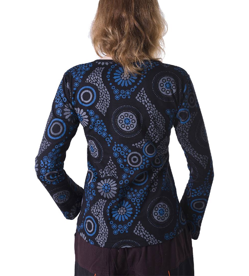 Kunst Und Magie Kunst Und Magie Boho Damen Sweater Oberteil Mit Stickereien