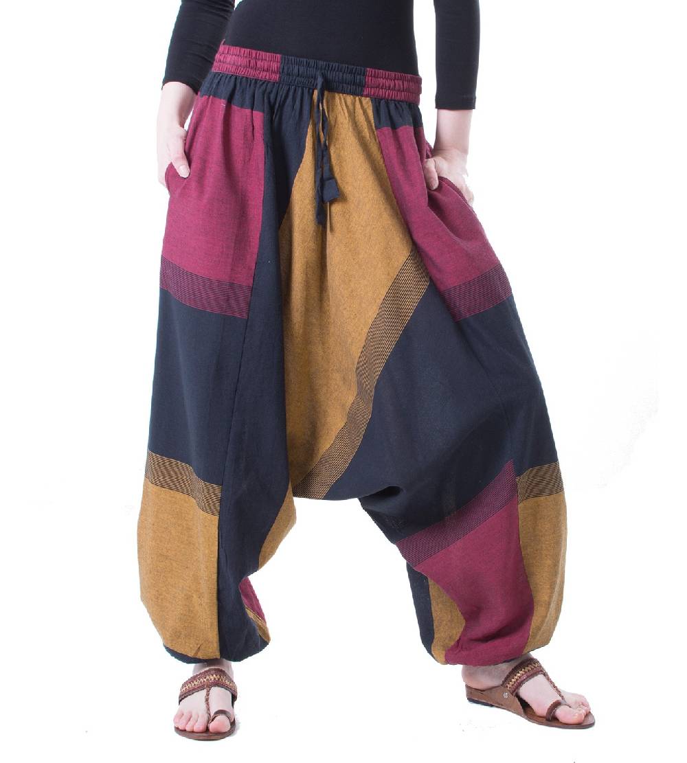 Kunst Und Magie Kunst Und Magie Bunte Aladin Haremshose Mit 2 Taschen