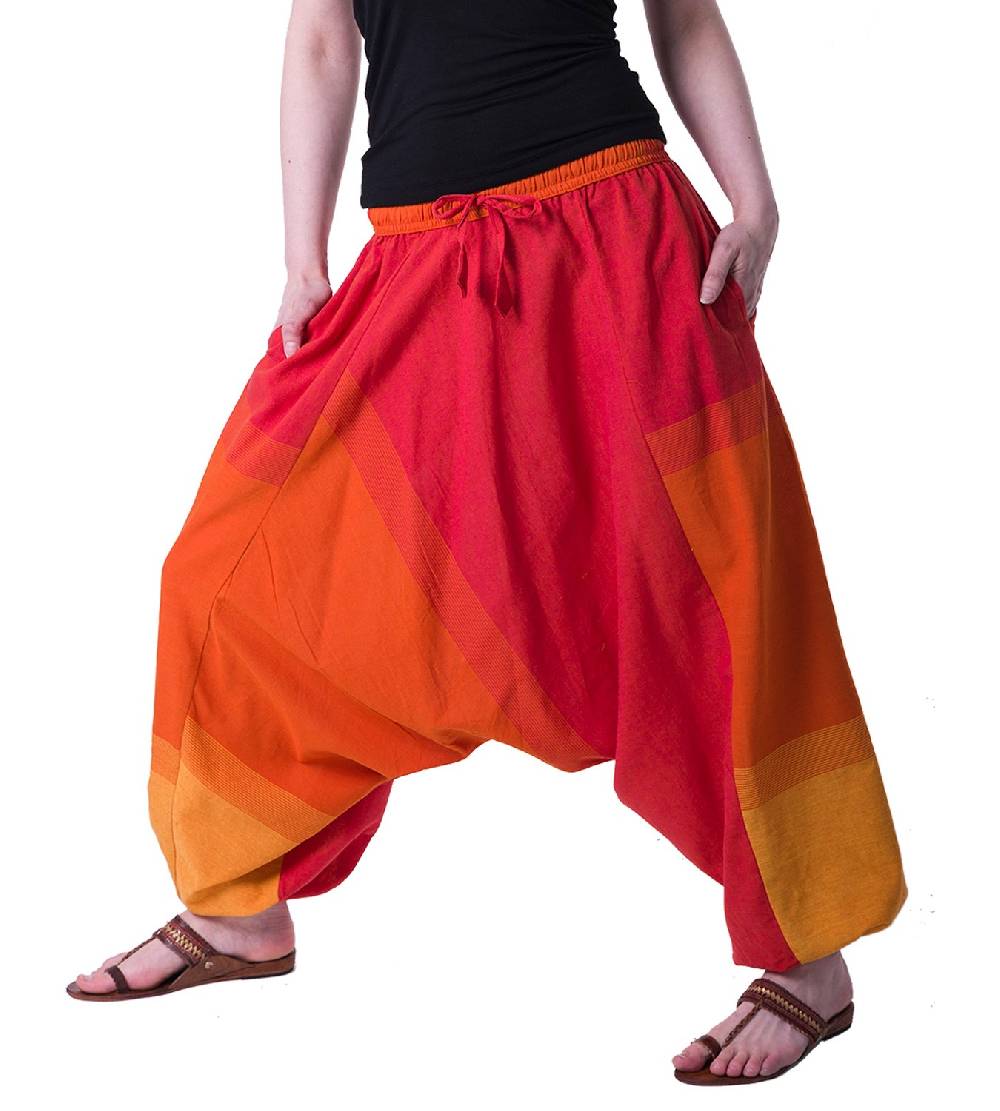 Kunst Und Magie Kunst und Magie Bunte Aladin Haremshose mit 2 Taschen