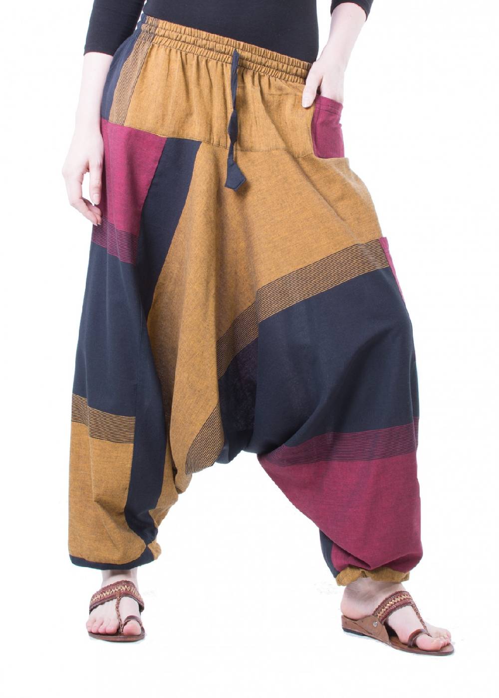 Kunst Und Magie Kunst und Magie Bunte Aladin Haremshose Pumphose Pluderhose Harem Hippie