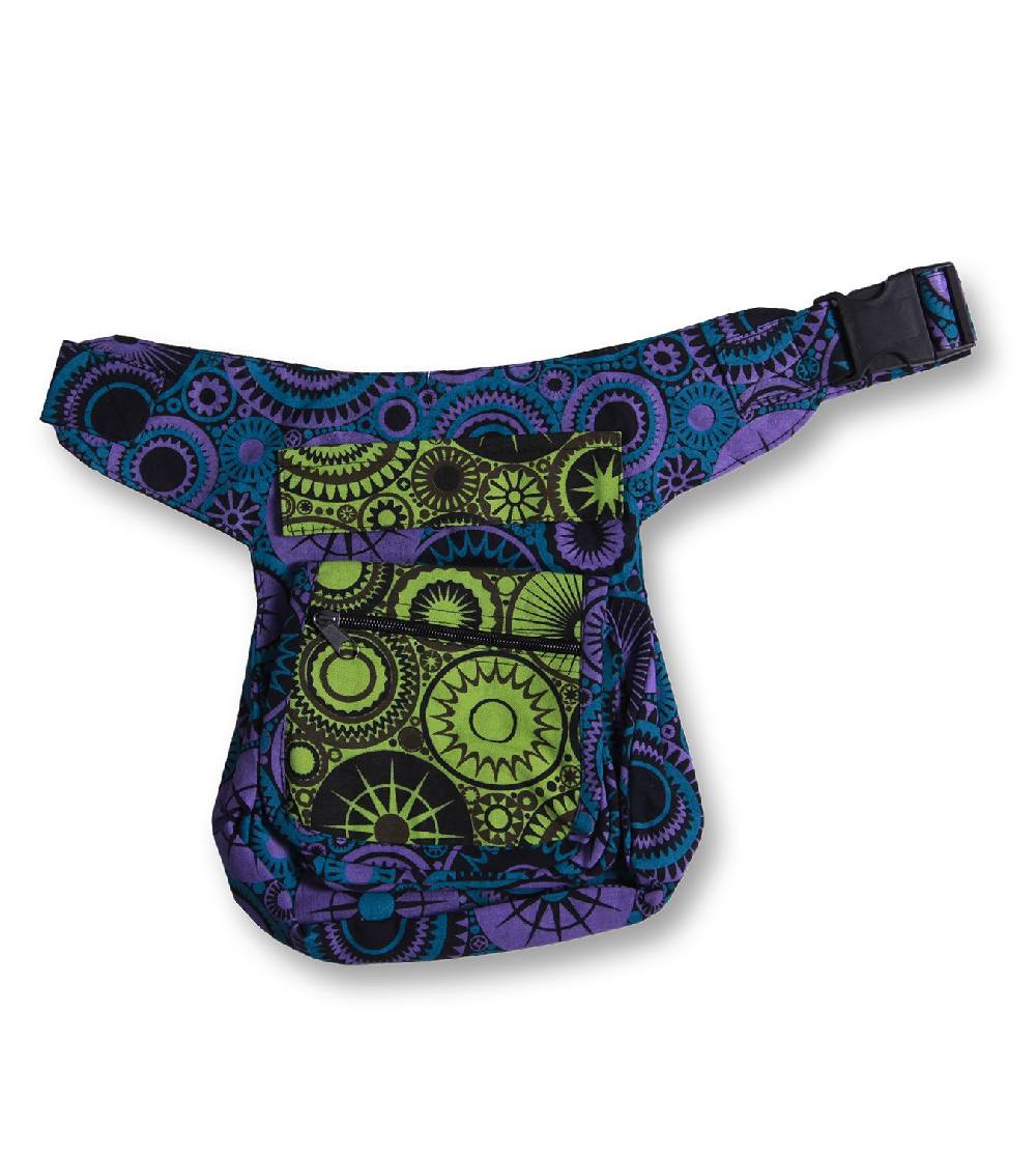 Kunst Und Magie Kunst Und Magie Bunte Bauchtasche Psychedelic-Print Gürteltasche Festivaltasche