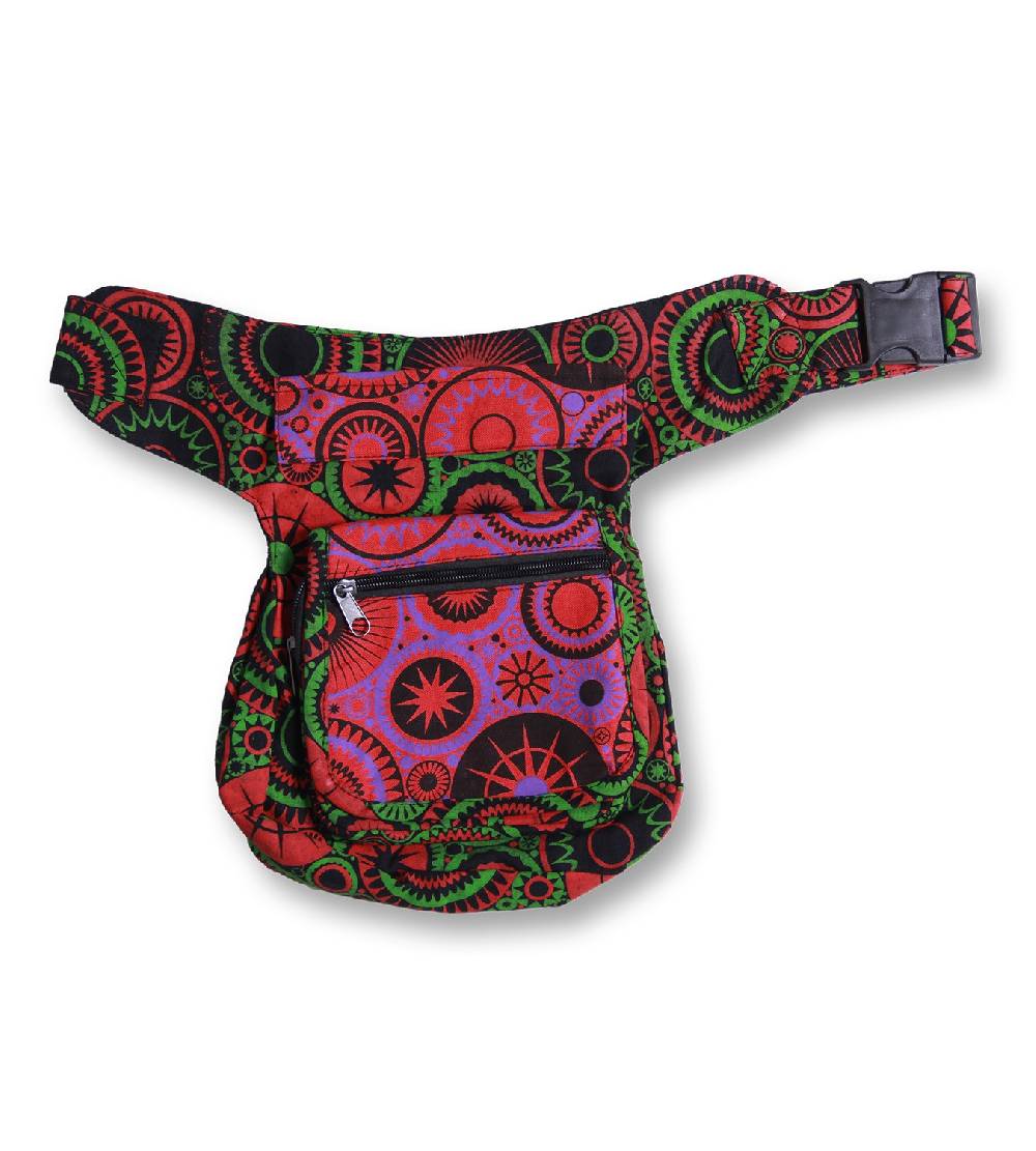 Kunst Und Magie Kunst Und Magie Bunte Bauchtasche Psychedelic-Print Gürteltasche Festivaltasche