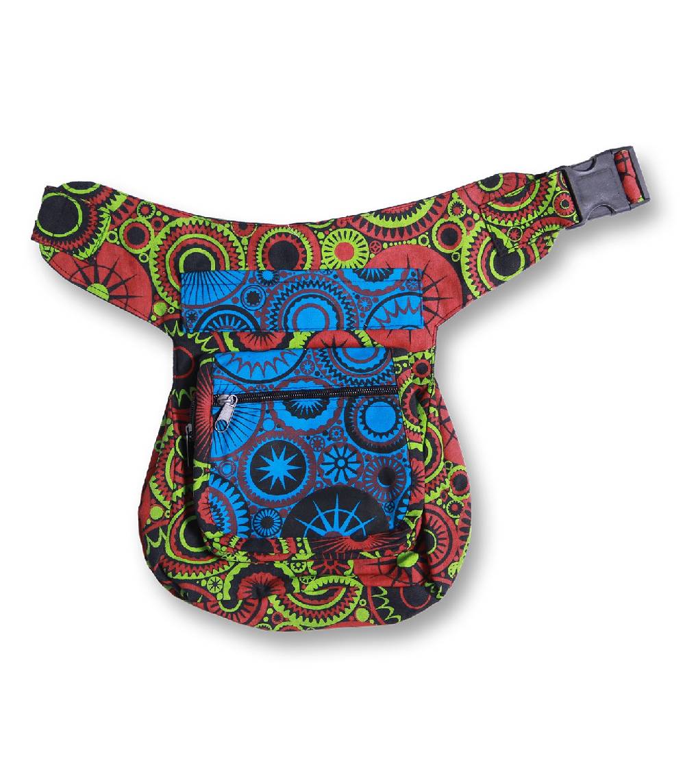 Kunst Und Magie Kunst und Magie Bunte Bauchtasche Psychedelic-Print Gürteltasche Festivaltasche