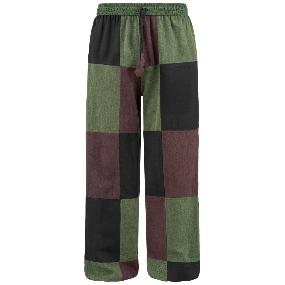 Kunst Und Magie Kunst und Magie Bunte Patchwork Freizeit Hose Baumwolle - Unisex Hippiehose Nachhaltig