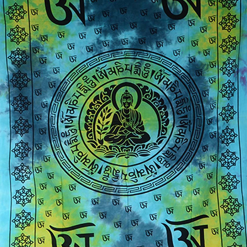 Kunst Und Magie Kunst Und Magie Bunte Tagesdecke Wandbehang Tuch Indien Buddha Mandala Ca. 200 X 135 Cm