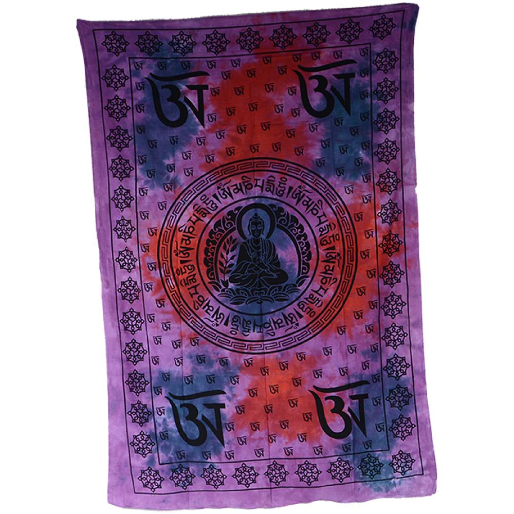 Kunst Und Magie Kunst Und Magie Bunte Tagesdecke Wandbehang Tuch Indien Buddha Mandala Ca. 200 X 135 Cm