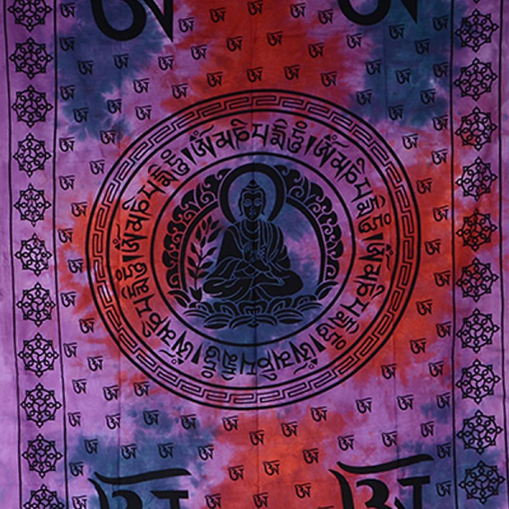Kunst Und Magie Kunst Und Magie Bunte Tagesdecke Wandbehang Tuch Indien Buddha Mandala Ca. 200 X 135 Cm