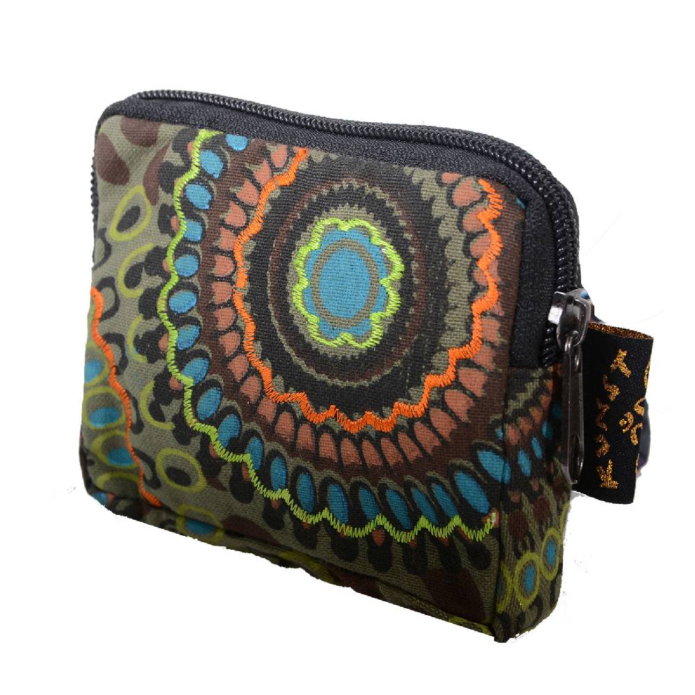Kunst Und Magie Kunst und Magie Bunter Geldbeutel Kulturbeutel aus Baumwolle Goa Hippie Ethno