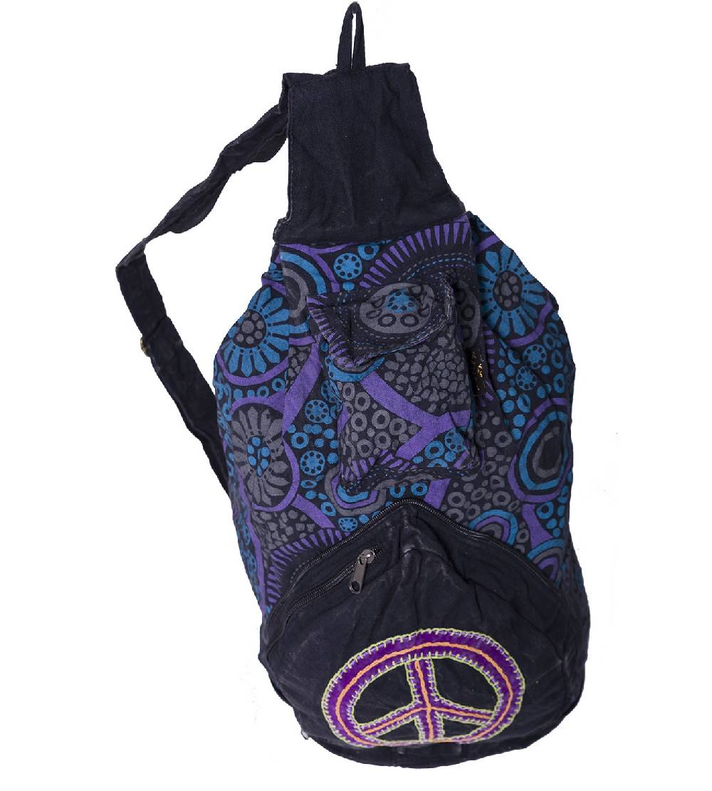 Kunst Und Magie Kunst Und Magie Bunter Hippie Rucksack "Peace"