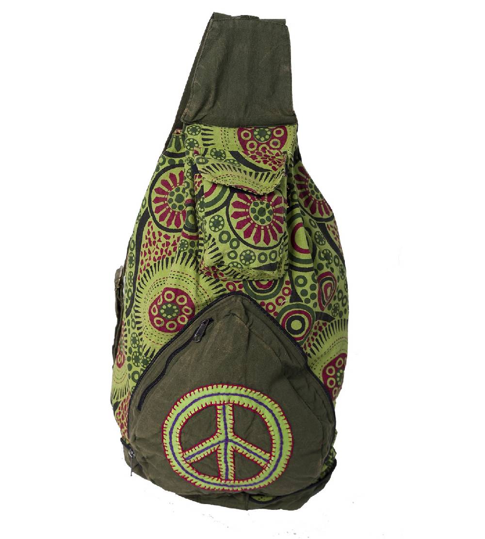 Kunst Und Magie Kunst und Magie Bunter Hippie Rucksack "Peace"