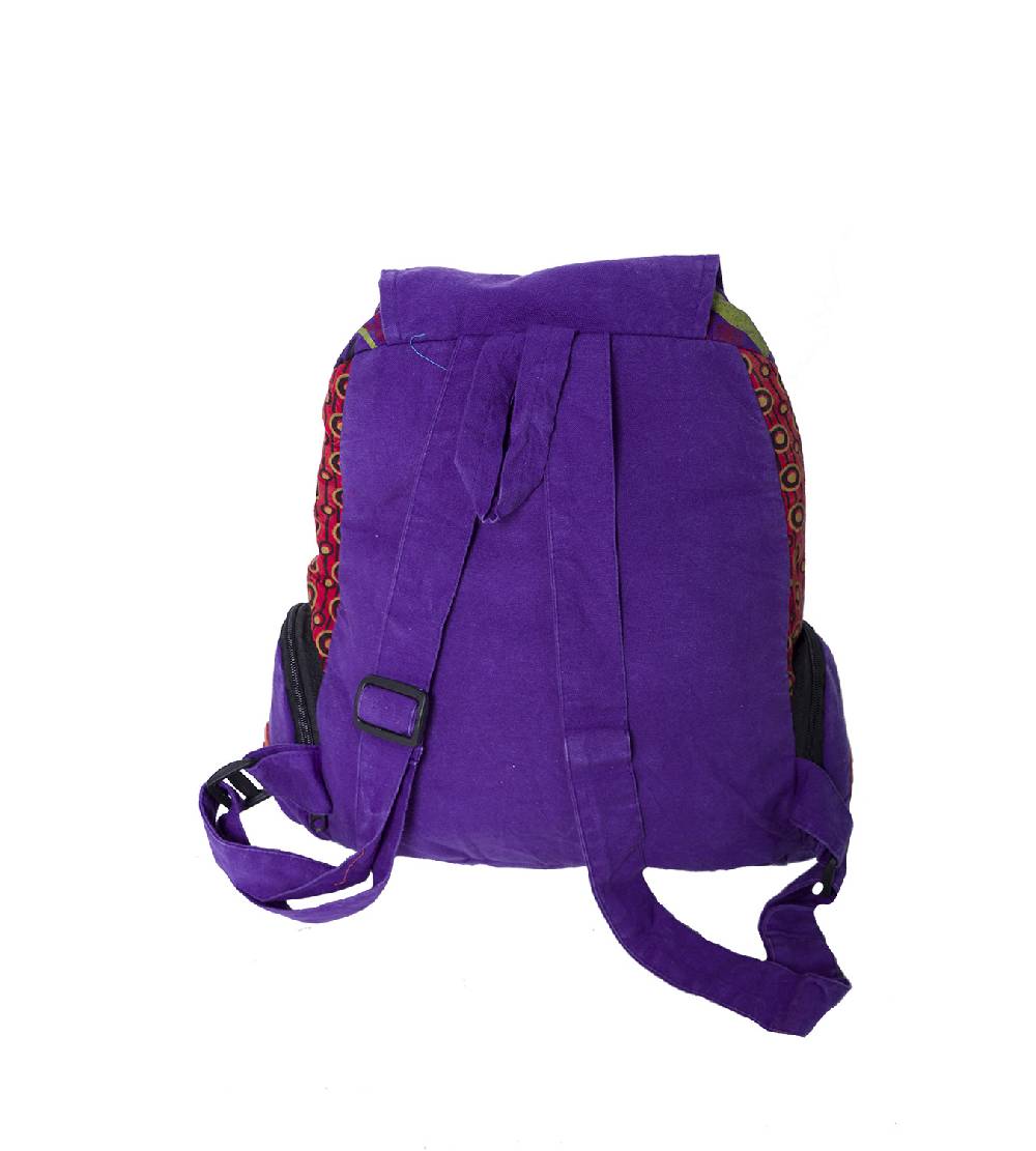 Kunst Und Magie Kunst Und Magie Bunter Hippie Rucksack "Spirale" Stonewashed Nepal Fair