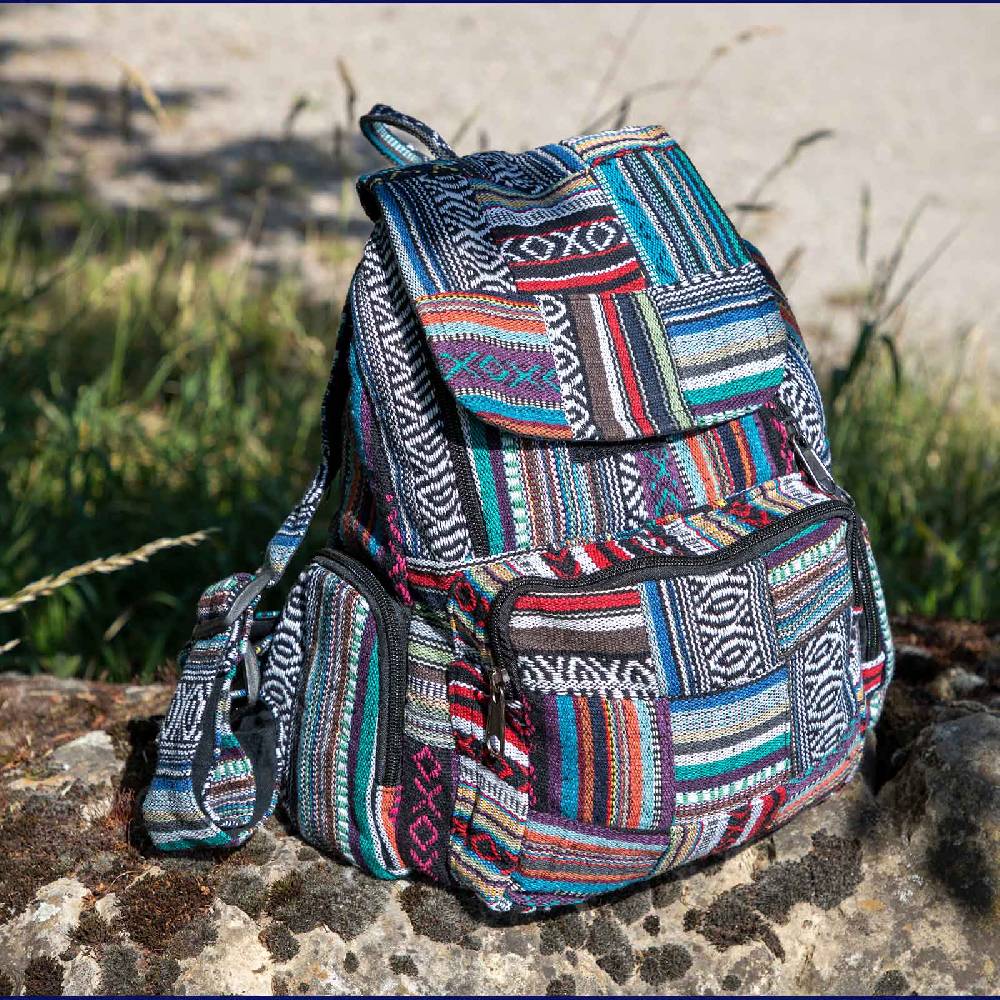 Kunst Und Magie Kunst Und Magie Bunter Hippie Rucksack Tagesrucksack Daypack Nepal Fair Nachhaltig