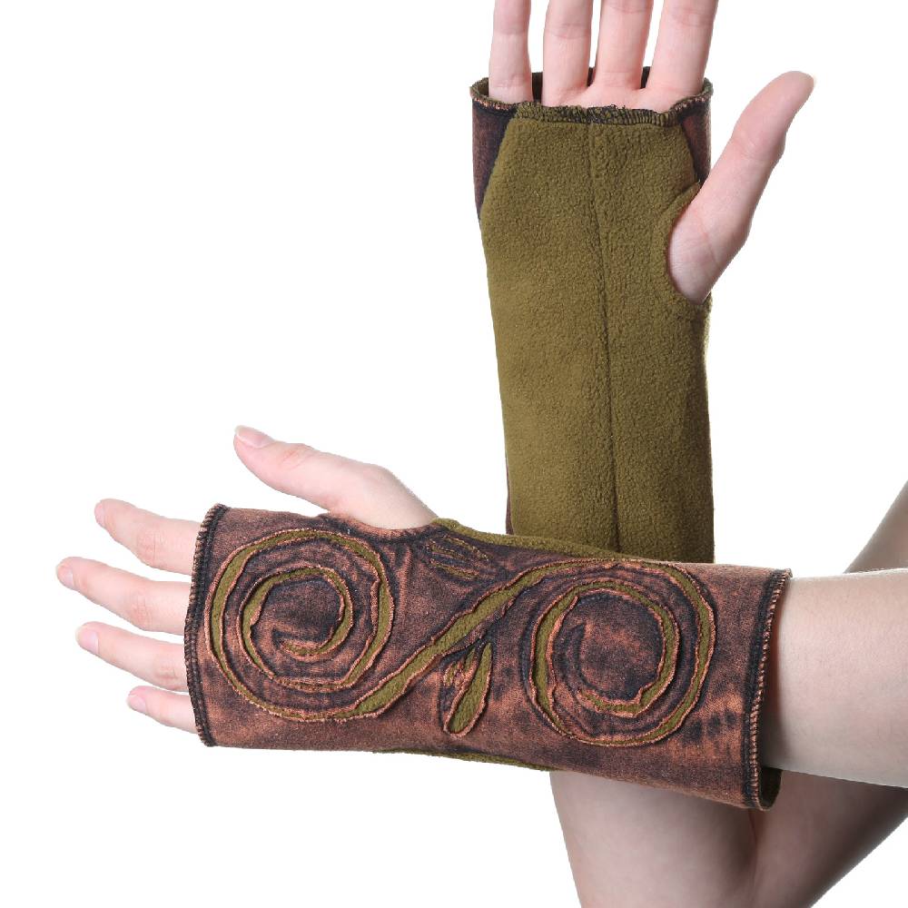 Kunst Und Magie Kunst Und Magie Cutwork Fleece Pulswärmer Armstulpen Stulpen Goa Hippie Psy Handwärmer
