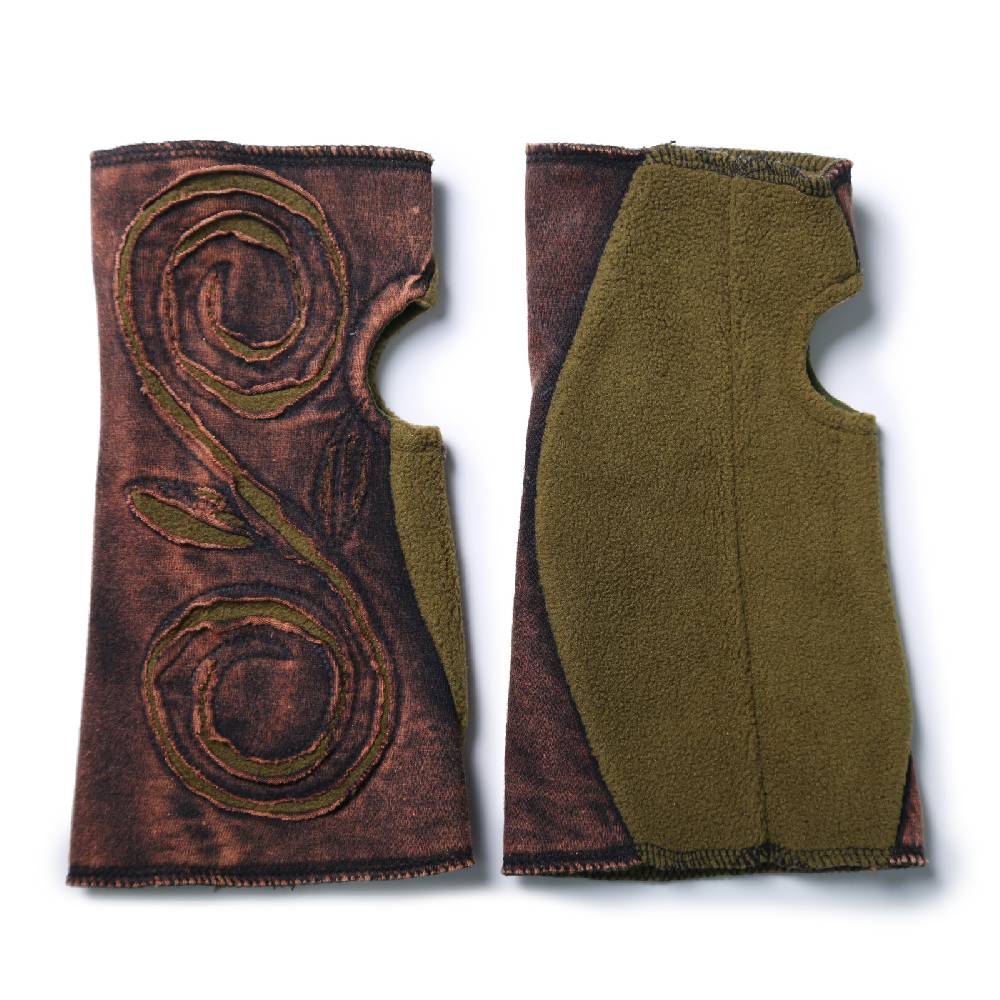 Kunst Und Magie Kunst Und Magie Cutwork Fleece Pulswärmer Armstulpen Stulpen Goa Hippie Psy Handwärmer