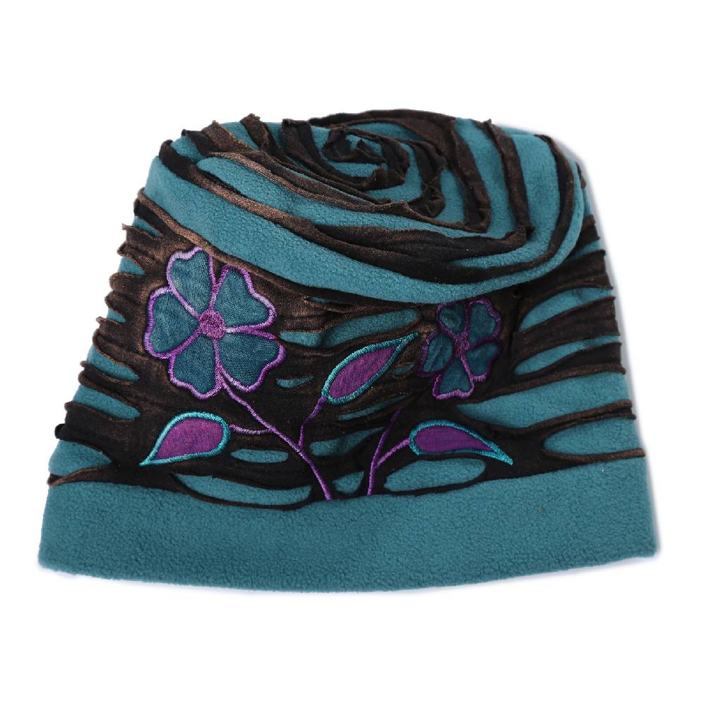 Kunst Und Magie Kunst Und Magie Cutwork Mütze "Flower" Aus Fleece Hippie Goa Psy Beanie