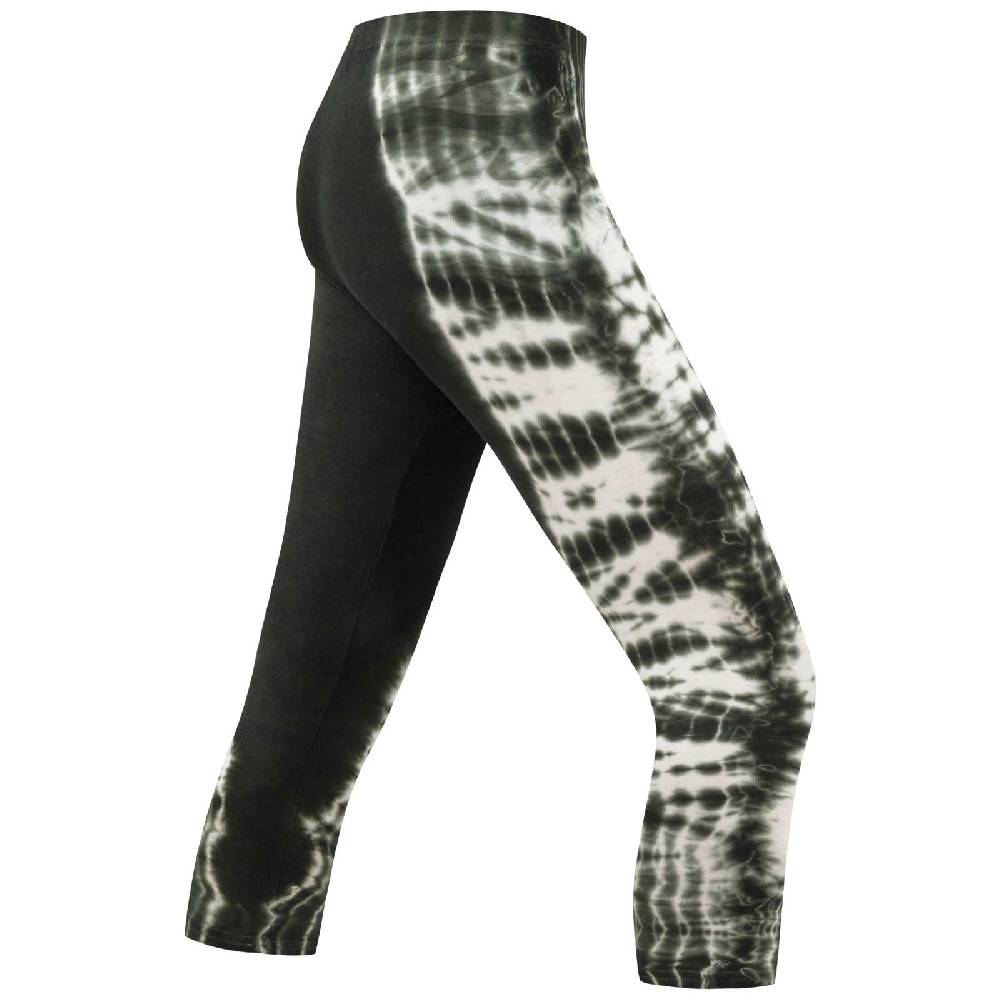 Kunst Und Magie Kunst Und Magie Damen 3/4 Yoga Leggings Atmungsaktive Tie Dye Batik Yogahose