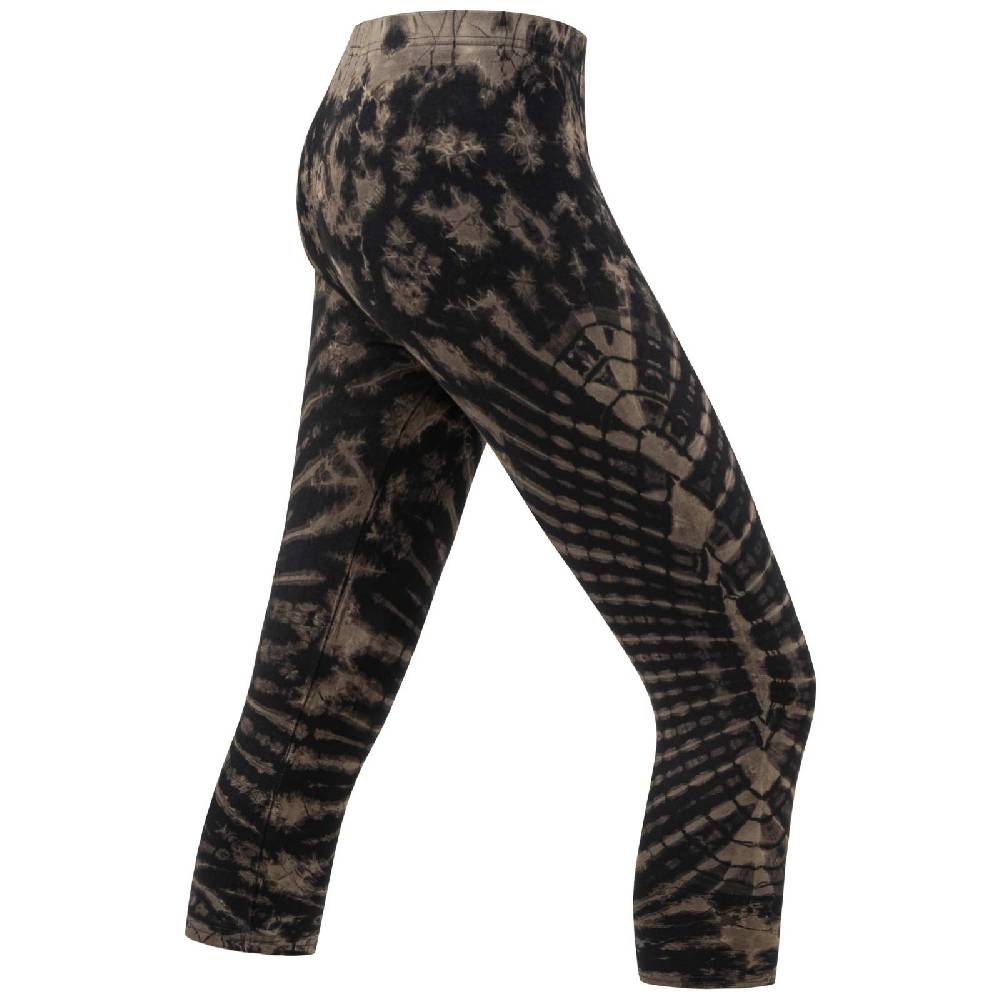 Kunst Und Magie Kunst und Magie Damen 3/4 Yoga Leggings Atmungsaktive Tie Dye Batik Yogahose