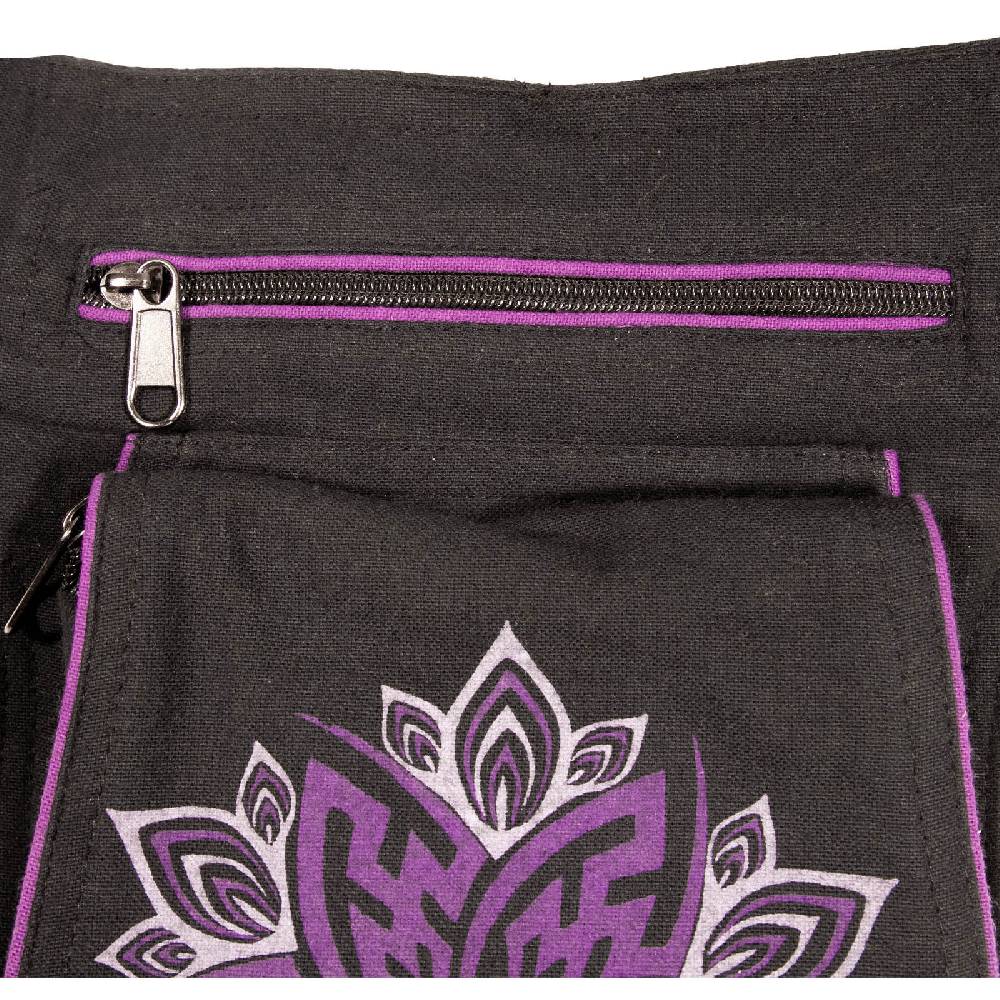 Kunst Und Magie KUNST UND MAGIE Damen Doppelte Bauchtasche Hüfttasche Mandala - Goa Gürteltasche Festivaltasche Hipbag Sidebag