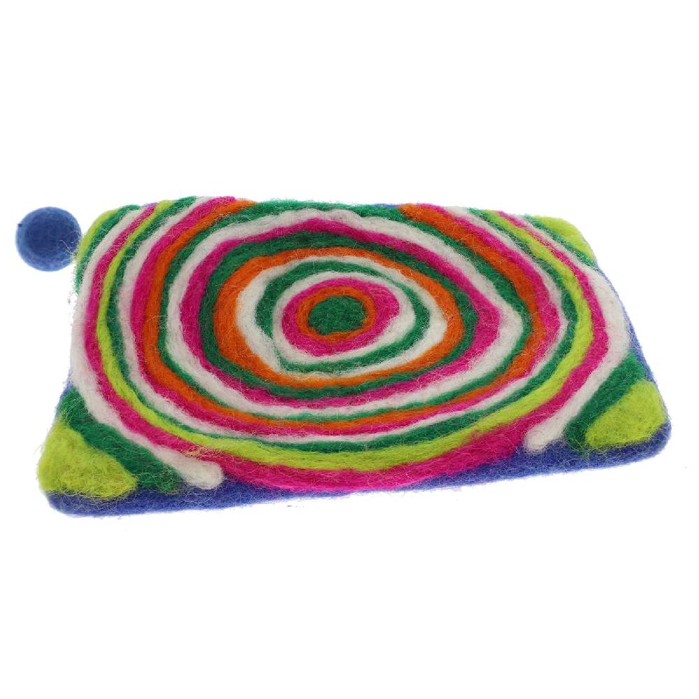 Kunst Und Magie Kunst Und Magie Damen Geldbeutel Kulturtasche Aus Filz Bunt