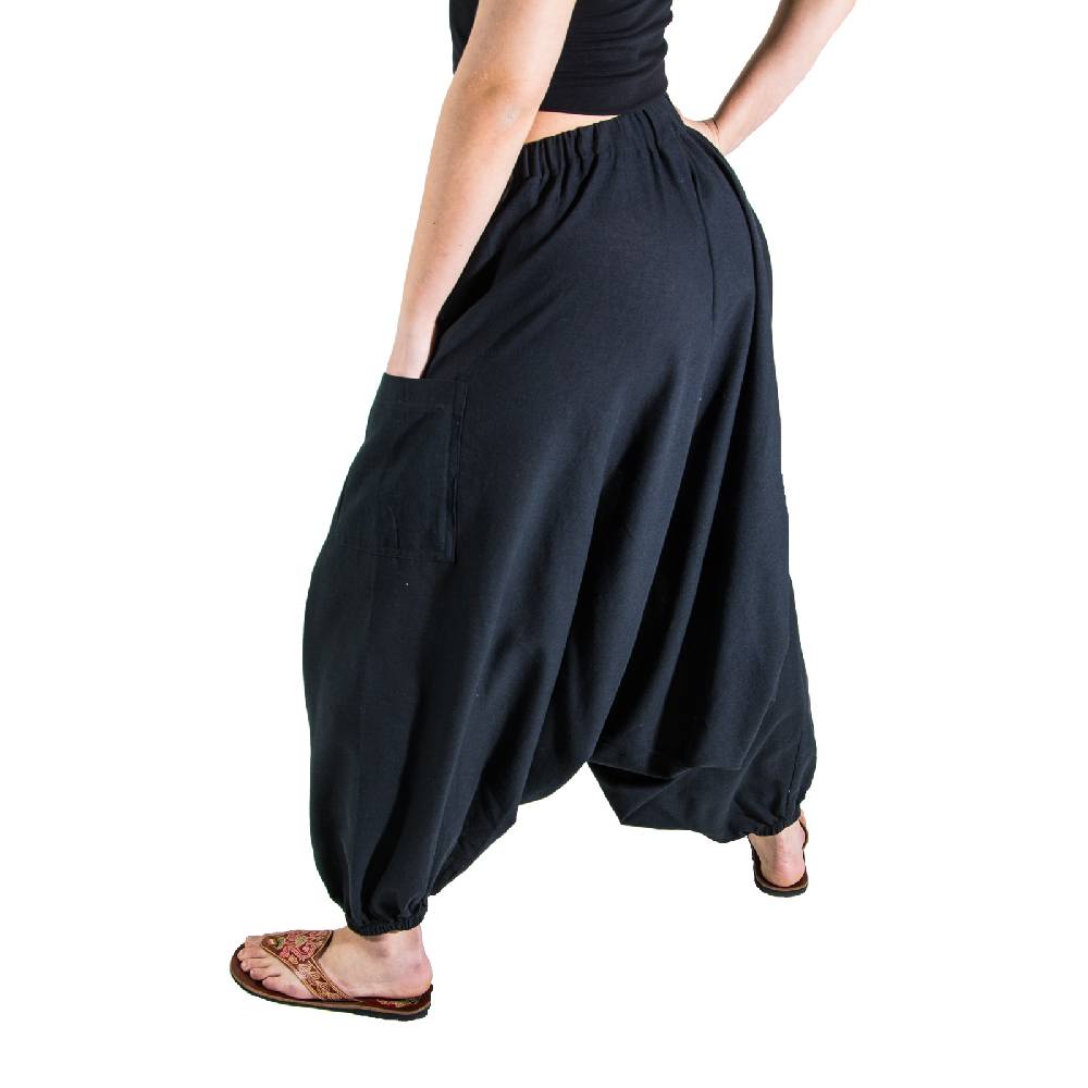 Kunst Und Magie Kunst Und Magie Damen Goa Haremshose Mit Peace Finger Symbol