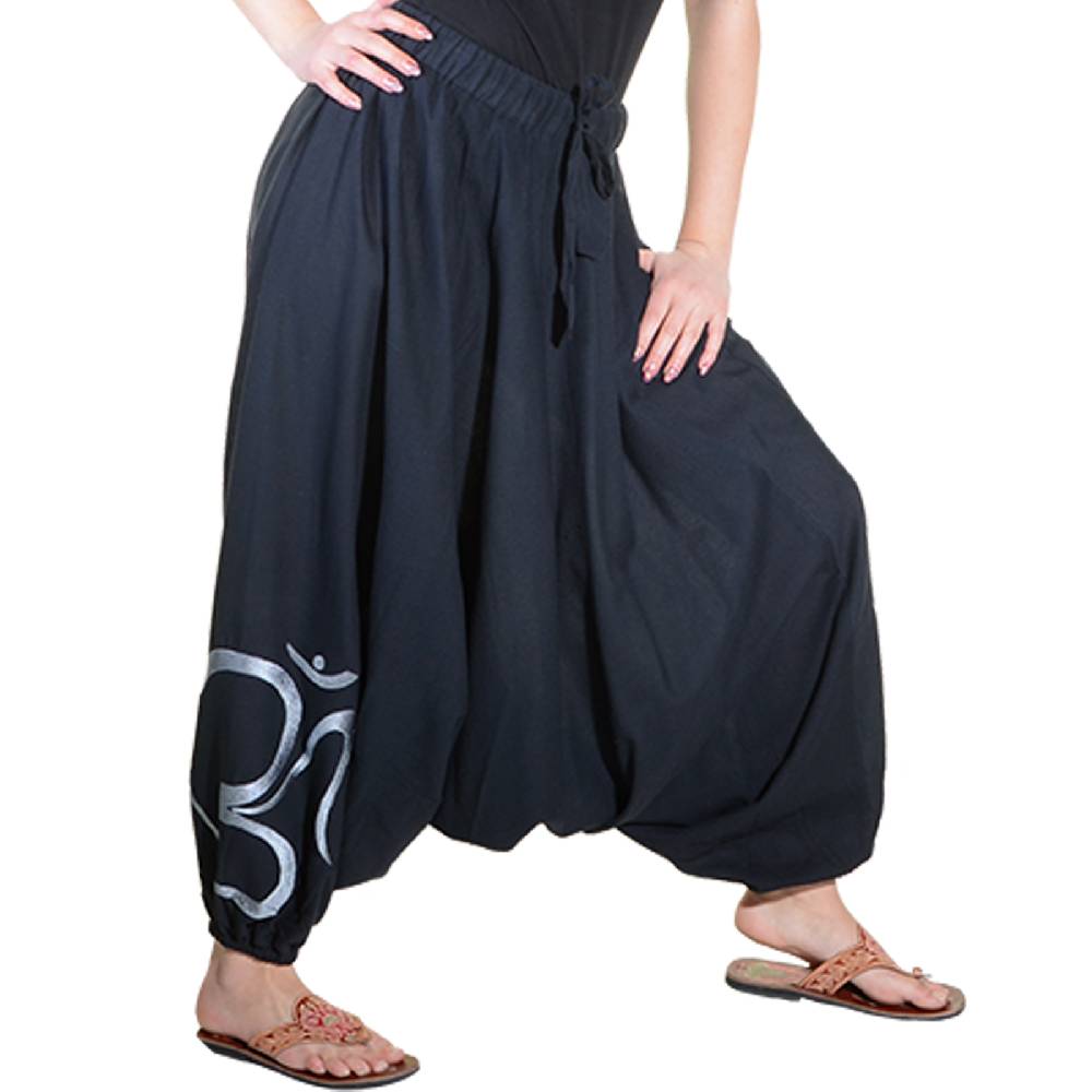 Kunst Und Magie Kunst Und Magie Damen Hippie OM Haremshose Pluderhose Baumwolle Aladinhose