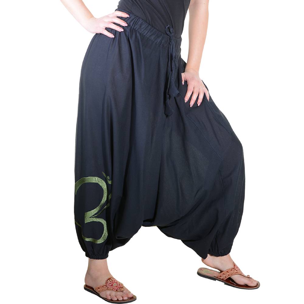 Kunst Und Magie Kunst Und Magie Damen Hippie OM Haremshose Pluderhose Baumwolle Aladinhose