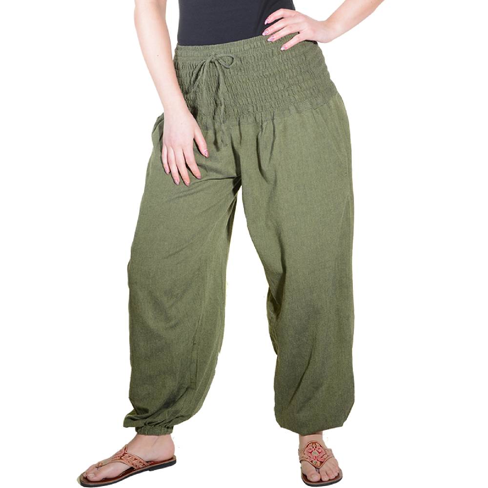 Kunst Und Magie Kunst und Magie Damen Pluderhose Haremshose Sommerhose Hippie Goa Wellness Yoga