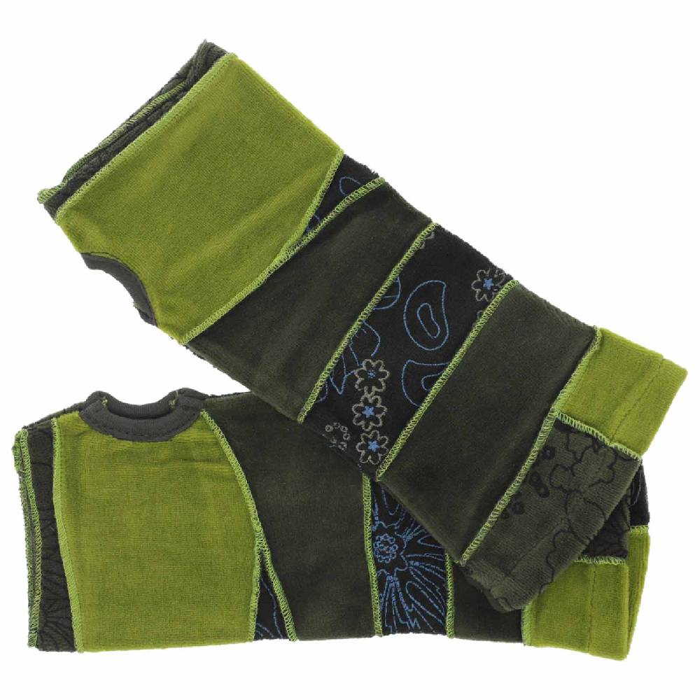 Kunst Und Magie Kunst Und Magie Damen Samt Armstulpen Stulpen Handwärmer Handschuhe Boho