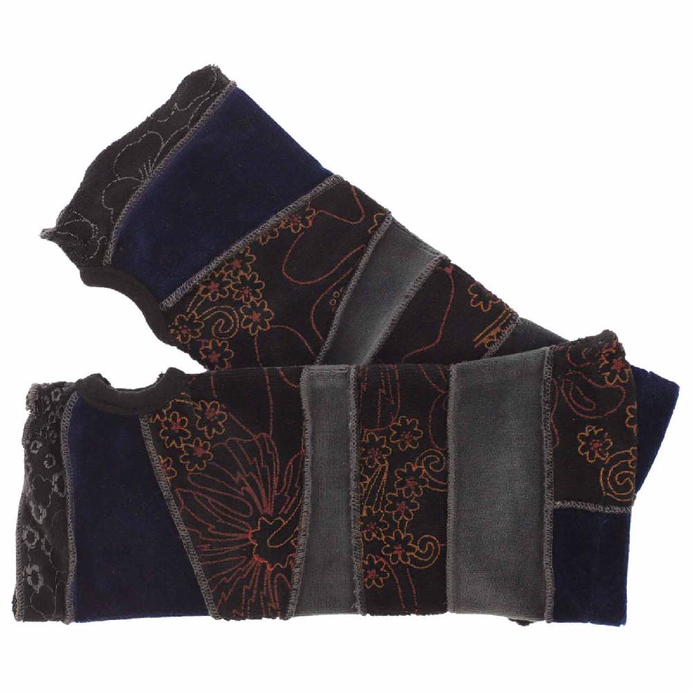 Kunst Und Magie Kunst Und Magie Damen Samt Armstulpen Stulpen Handwärmer Handschuhe Boho
