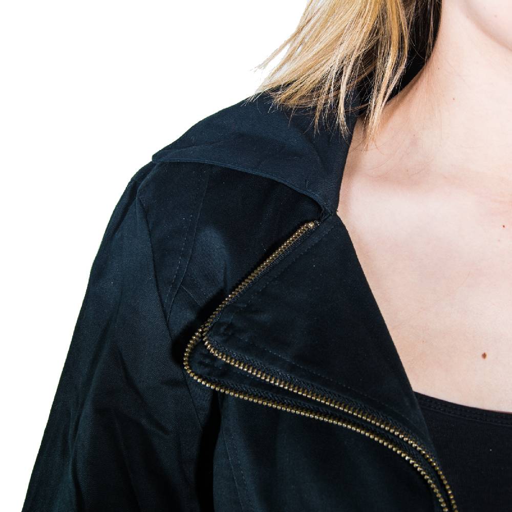 Kunst Und Magie Kunst Und Magie Damen Schwarze Jacke Mit Vielen Zippern