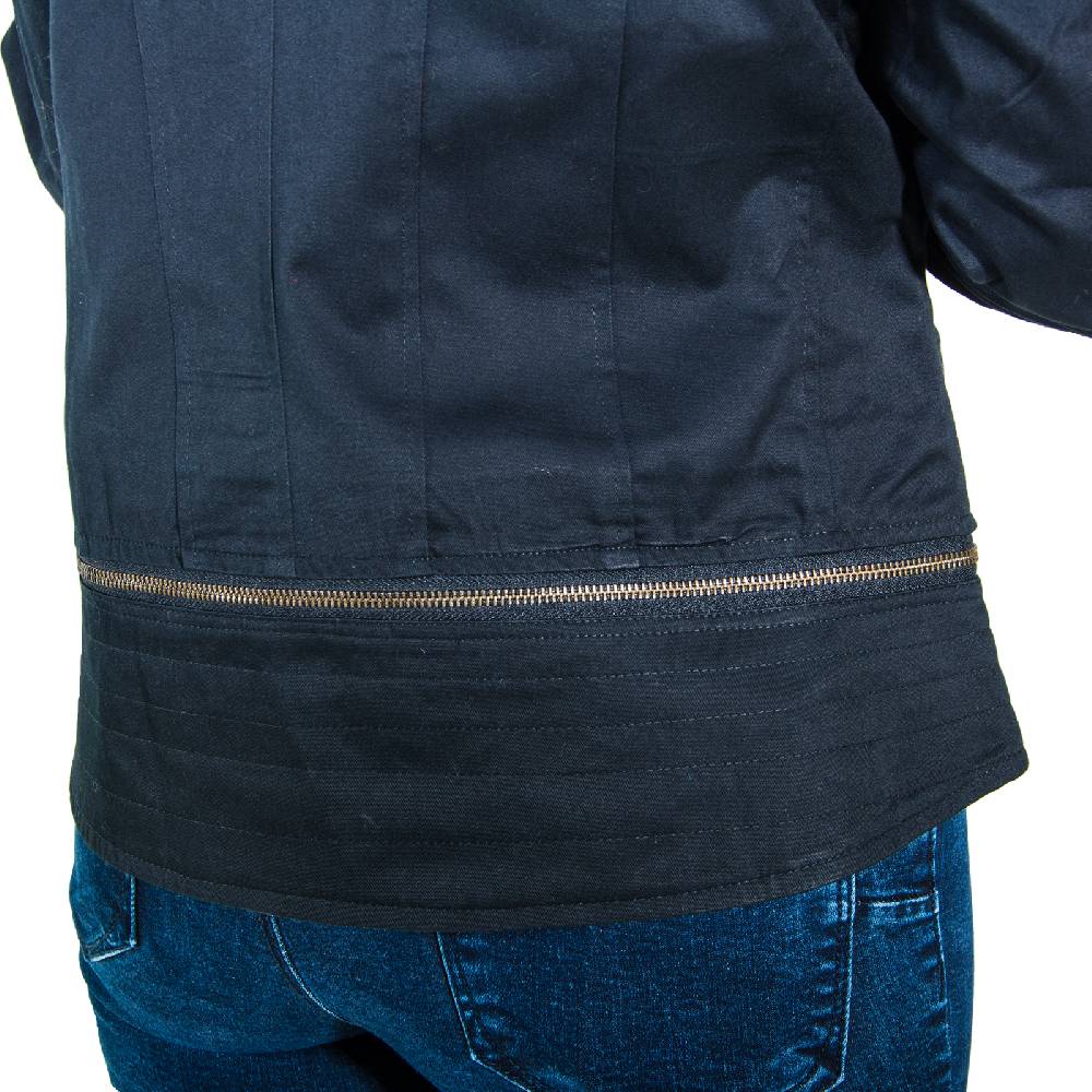 Kunst Und Magie Kunst Und Magie Damen Schwarze Jacke Mit Vielen Zippern