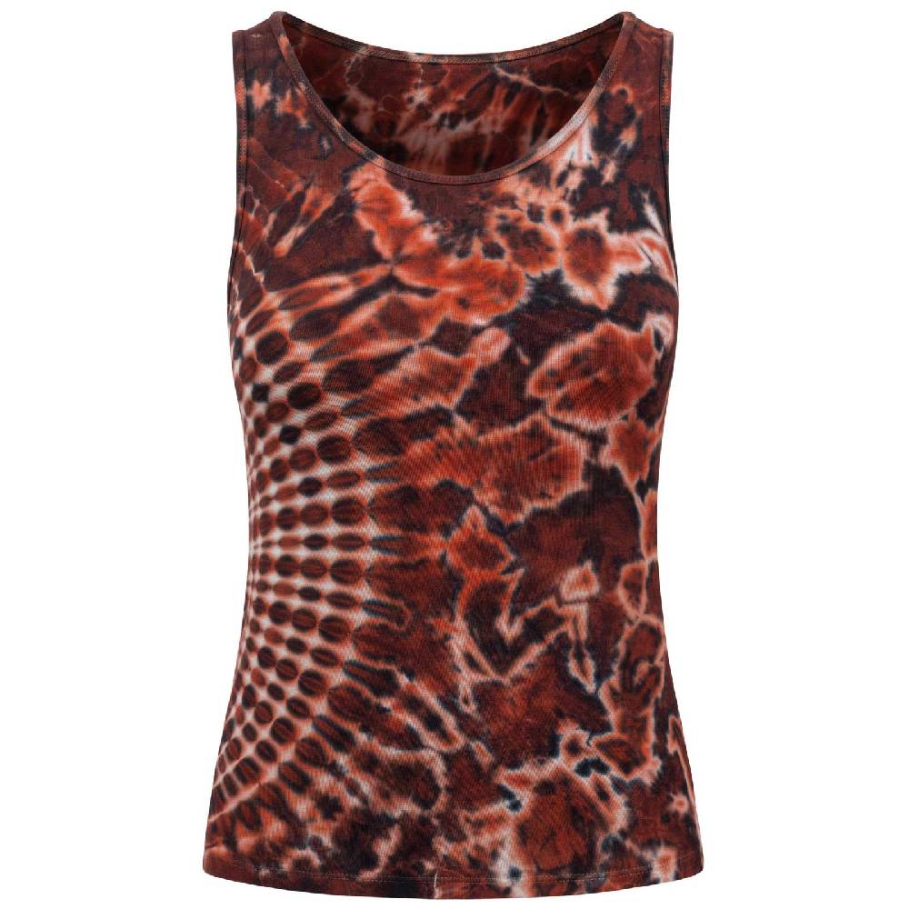 Kunst Und Magie Kunst Und Magie Damen Top Atmungsaktive Tie Dye Batik Yoga Sport Top