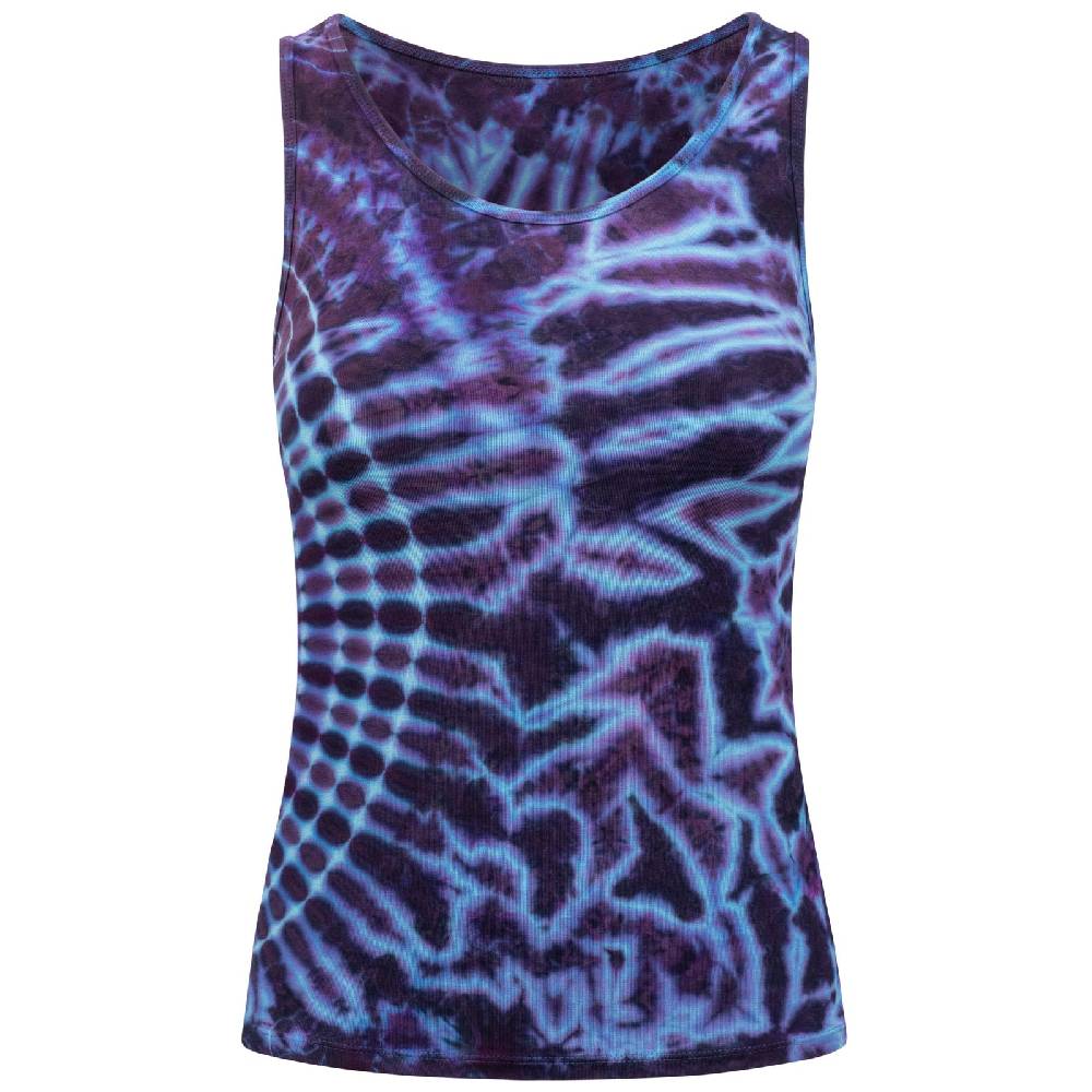 Kunst Und Magie Kunst Und Magie Damen Top Atmungsaktive Tie Dye Batik Yoga Sport Top