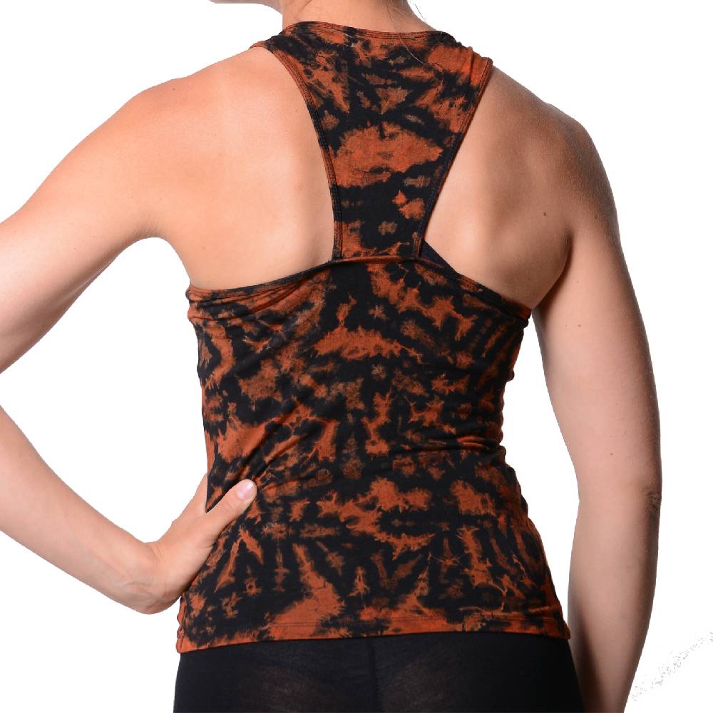 Kunst Und Magie Kunst Und Magie Damen Top Atmungsaktive Tie Dye Batik Yoga Top
