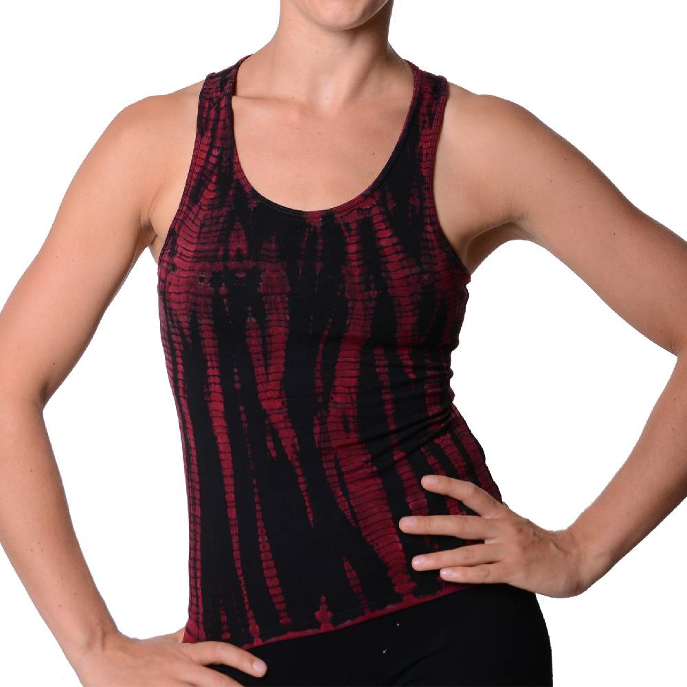 Kunst Und Magie Kunst Und Magie Damen Top Atmungsaktive Tie Dye Batik Yoga Top