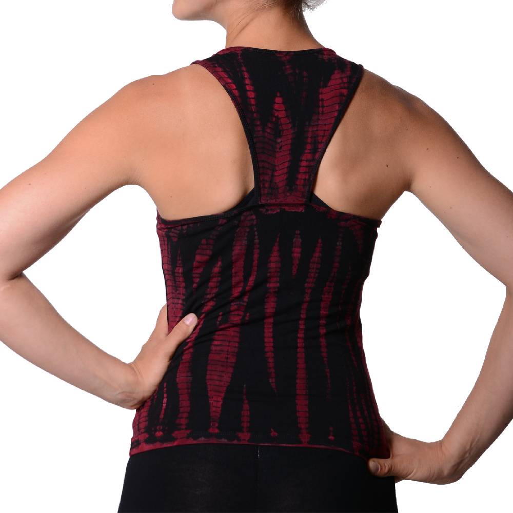 Kunst Und Magie Kunst Und Magie Damen Top Atmungsaktive Tie Dye Batik Yoga Top