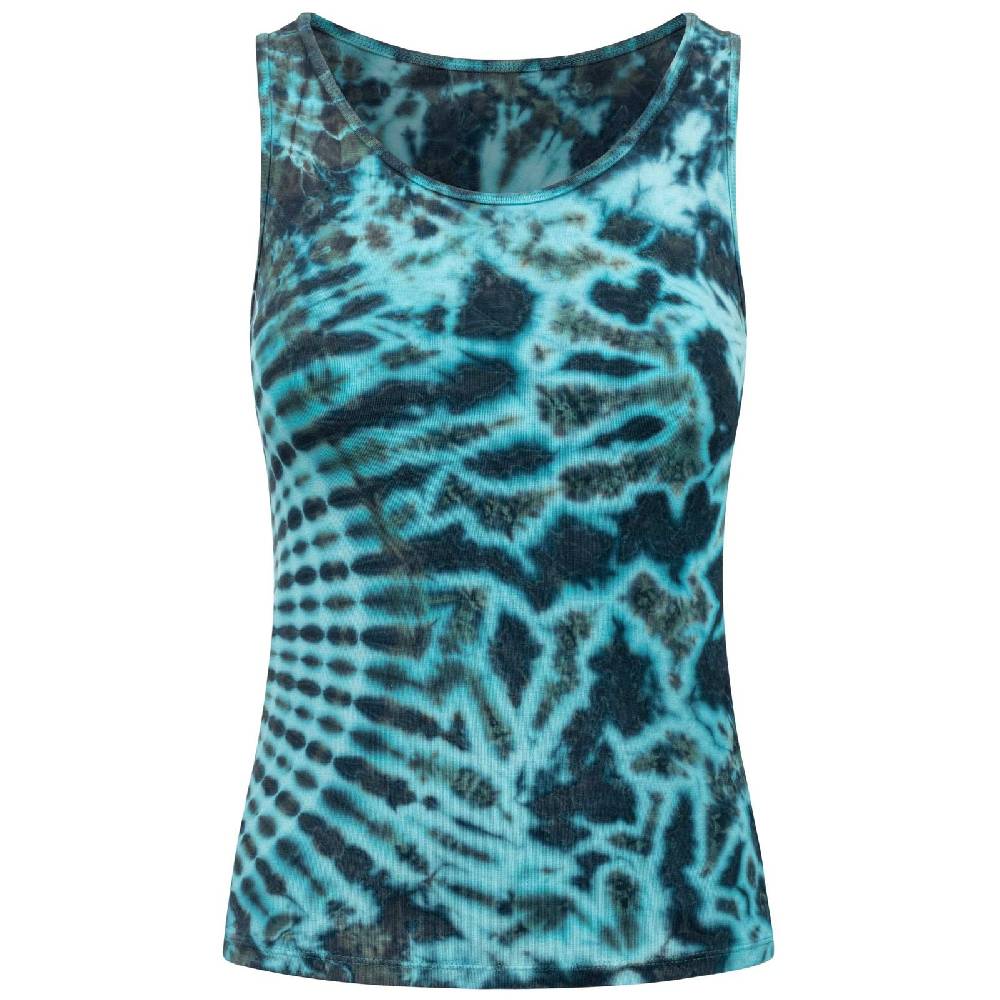 Kunst Und Magie Kunst und Magie Damen Top Atmungsaktive Tie Dye Batik Yoga Sport Top