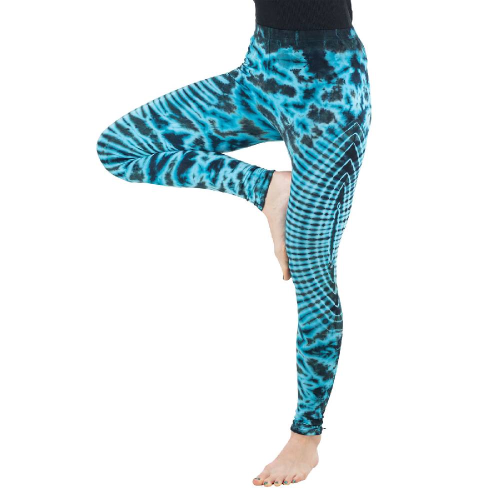 Kunst Und Magie Kunst Und Magie Damen Yoga Leggings Atmungsaktive Tie Dye Batik Yogahose