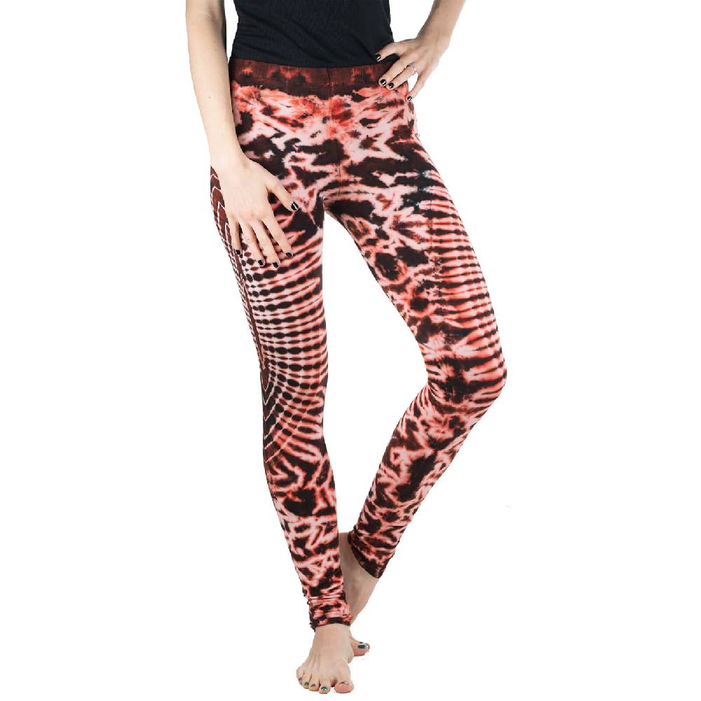 Kunst Und Magie Kunst und Magie Damen Yoga Leggings Atmungsaktive Tie Dye Batik Yogahose
