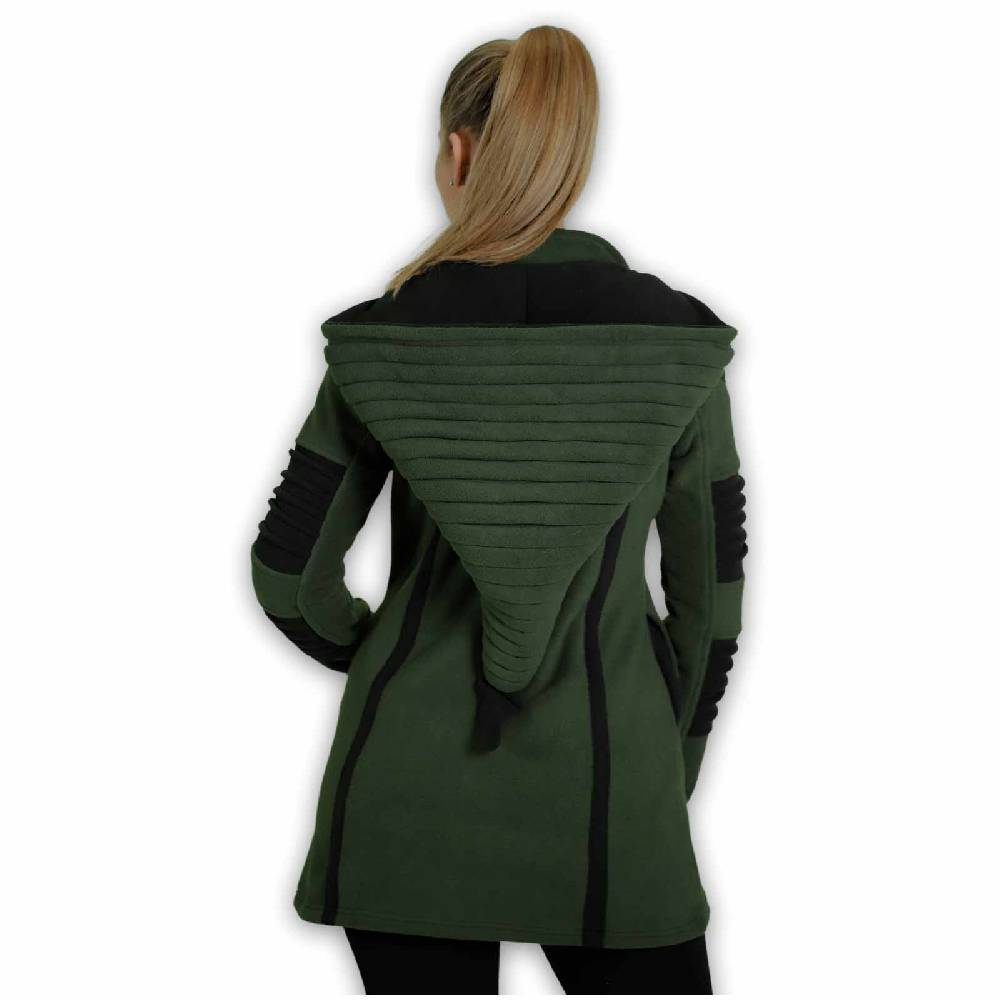 Kunst Und Magie Kunst Und Magie Damenmatel Aus Fleece Mit Zipfelkapuze Goa Jacke