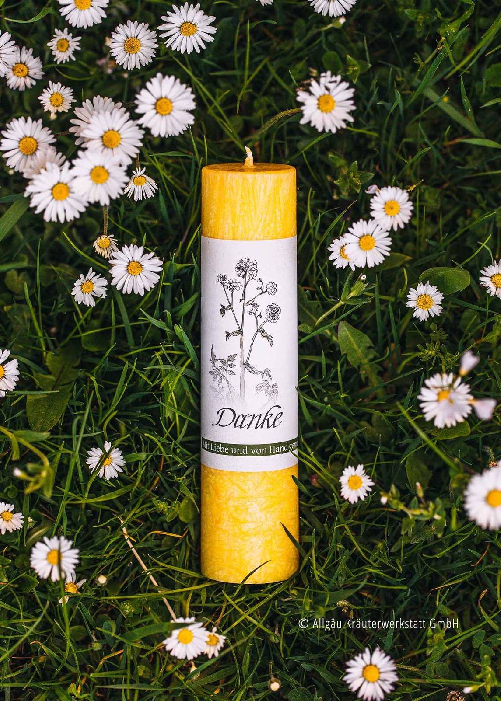 Kunst Und Magie Danke - Allgäuer Heilkräuter Kerze
