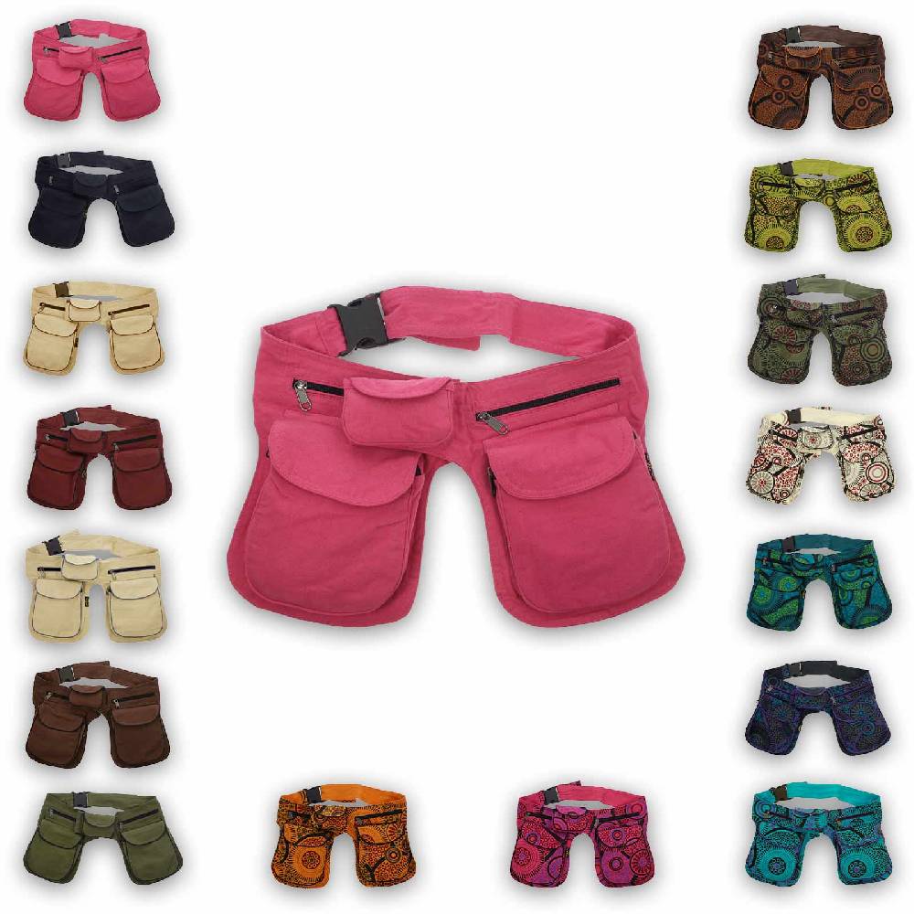 Kunst Und Magie Kunst Und Magie Doppel Bauchtasche Sidebag Gürteltasche Festivaltasche Hippie Goa Hüfttasche