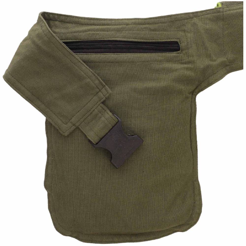 Kunst Und Magie KUNST UND MAGIE Doppel-Hüfttasche Bauchtasche Gürteltasche Bauchgurt Festivaltasche Blume Des Lebens