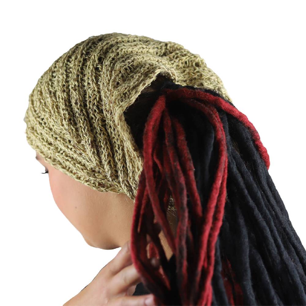 Kunst Und Magie Kunst Und Magie Dreadtube Stirnband Koftuch Mütze Aus Hanf Beanie Natur Hippie Goa Dreads