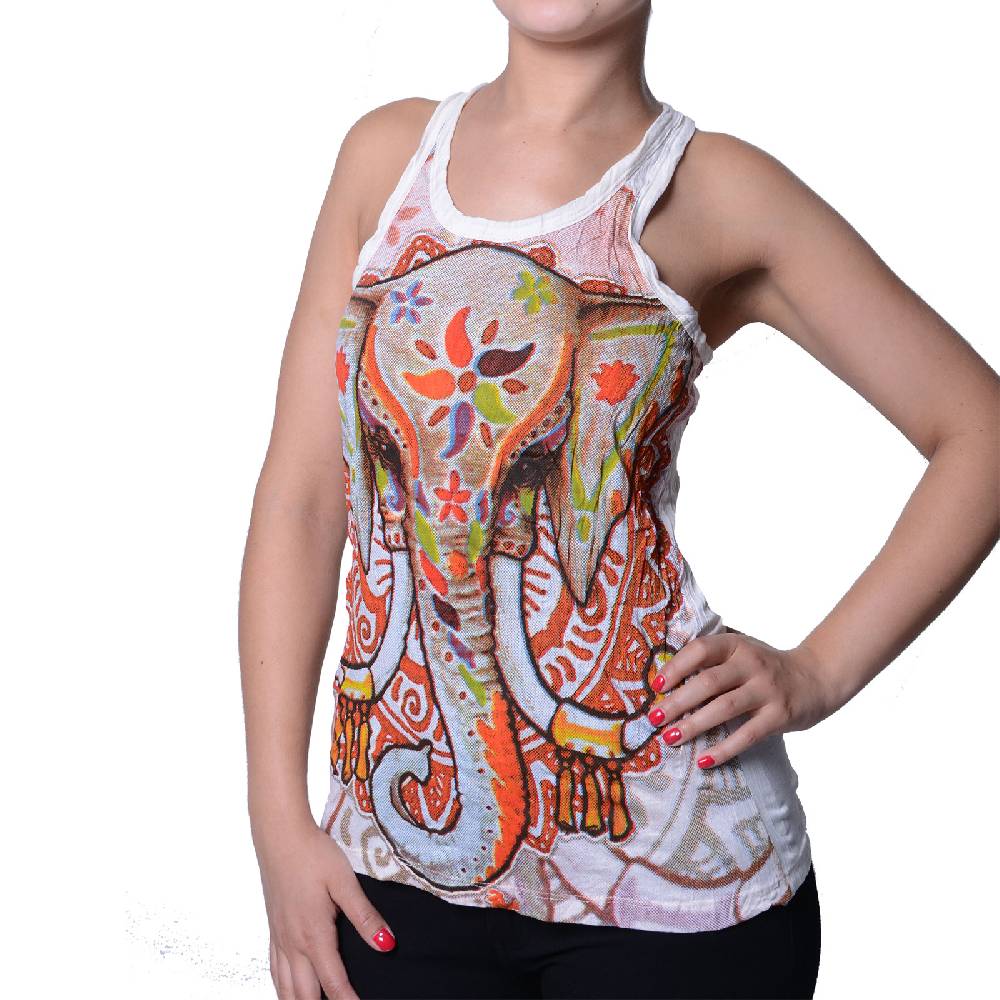 Kunst Und Magie Kunst Und Magie Elefant Motiv 70er Retro Tanktop Sure T-Shirt