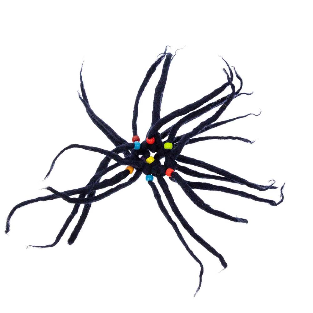 Kunst Und Magie KUNST UND MAGIE Filz Haargummi Dreads Haarschmuck Rasta Scrounchi Blauschwarz