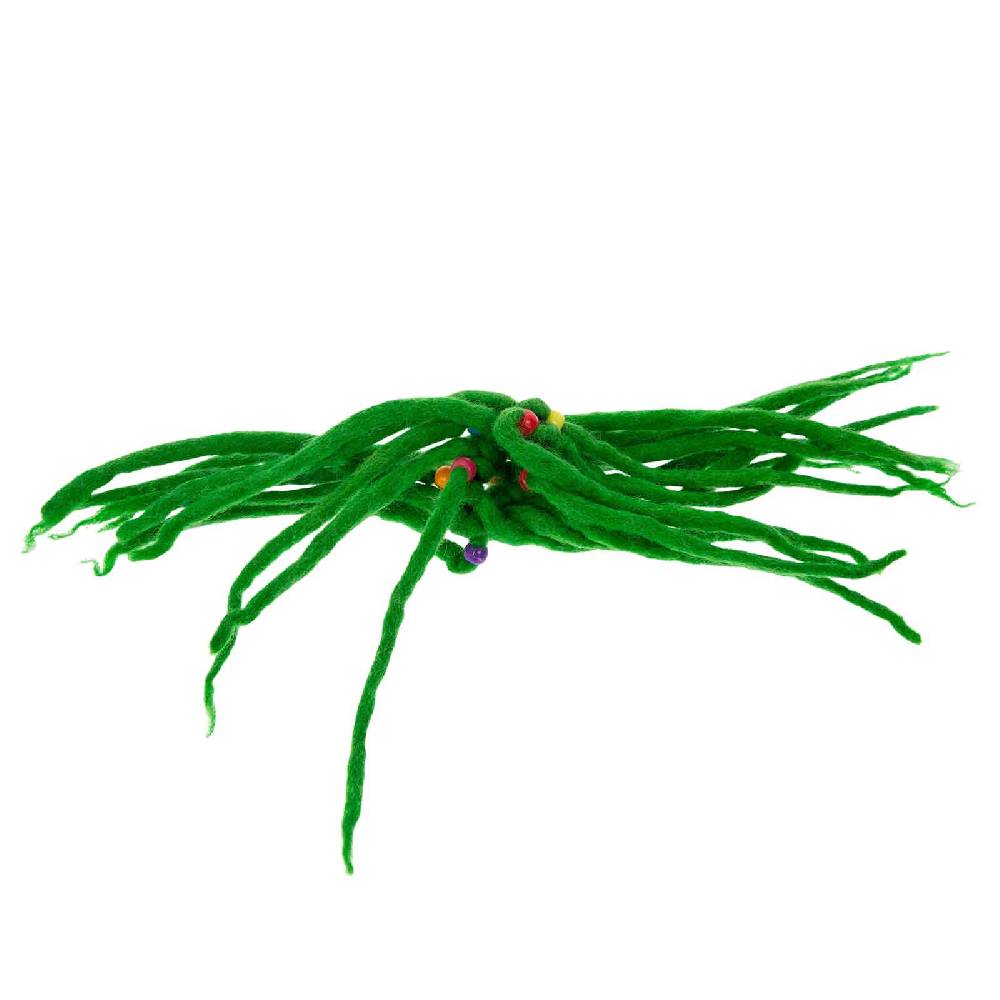 Kunst Und Magie KUNST UND MAGIE Filz Haargummi Dreads Haarschmuck Rasta Scrounchi Xl Grün