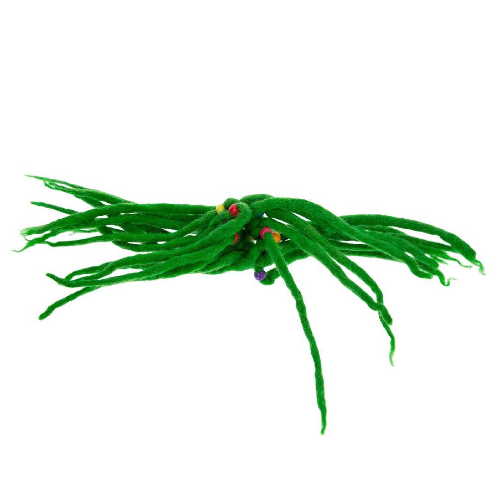Kunst Und Magie KUNST UND MAGIE Filz Haargummi Dreads Haarschmuck Rasta Scrounchi Xl Grün